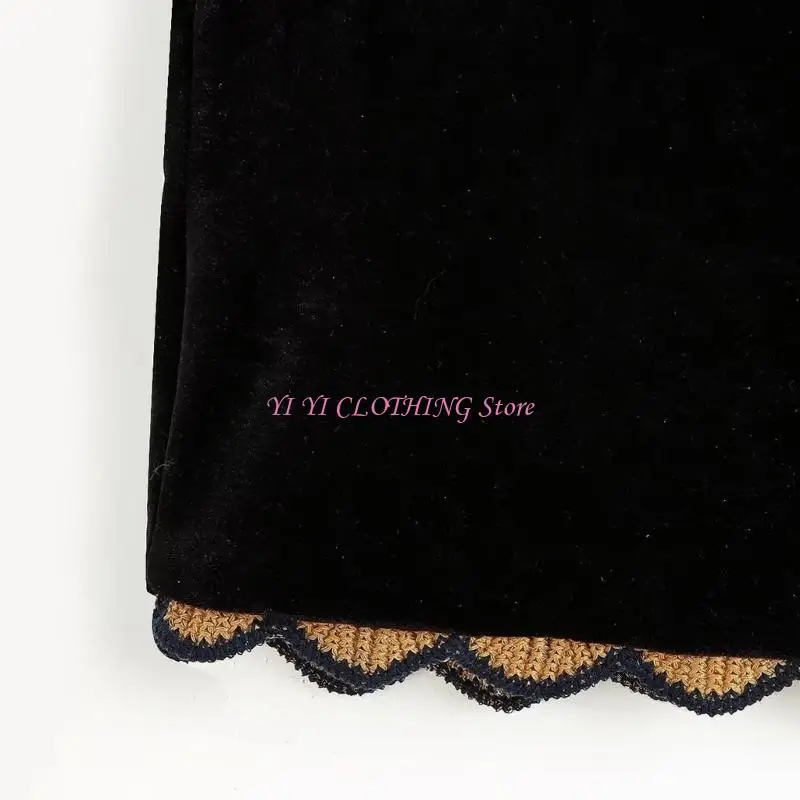 N5KF Bohemian Design Embroidered Vest Cardigan Women Loose Fit Lightweight Open Front Seasonal Cover Up Casual Outfit Polyester