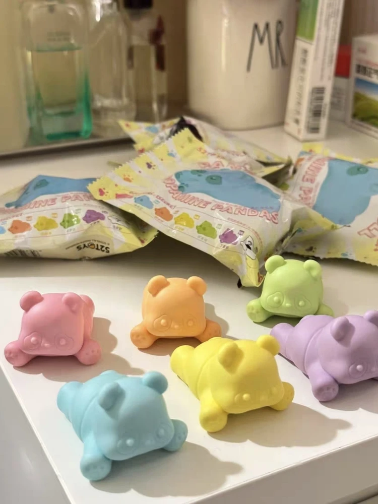 Véritable officiel 52 jouets Dopamine série colorée Panda mignon boîte aveugle aléatoire jouets de collection décoratifs cadeaux d'anniversaire Surprise