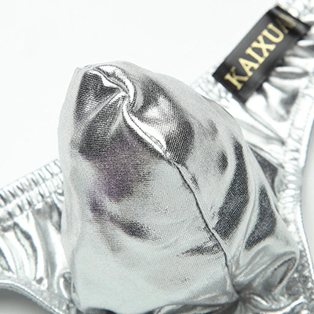 

Men Low Waist Breathable Lingerie Ultra Hot Pouch Underwear For Man Underpants Oily Shiny Extreme Men's Panties Thong G-String