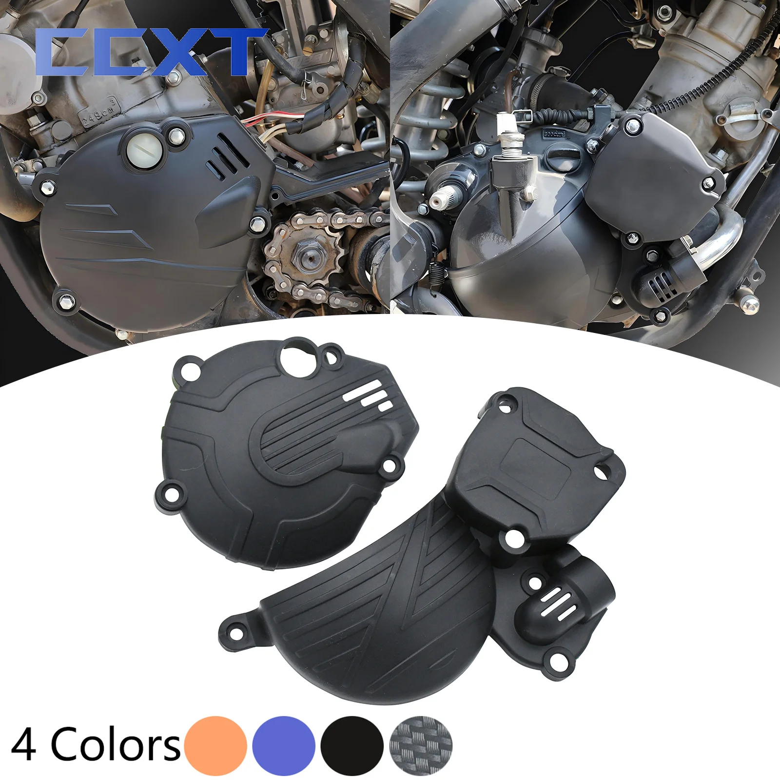 Plastic Clutch Guard Water Pump Cover Ignition Protector For DT230 YAMAHA TSE250R GPX Kayo KT250 Hengjian HJ250 2Stroke KEWS K18