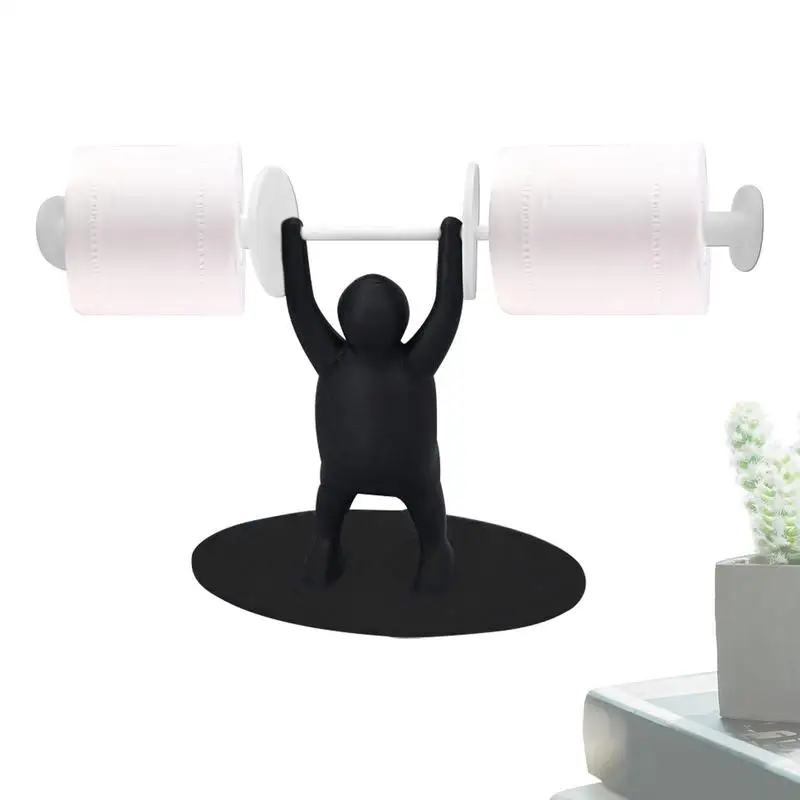 

Weightlifting Sculpture Toilet Paper Holder 3D Printing Decorative Bathroom Toilet Paper Stand Creative Tissue Roll Rack For