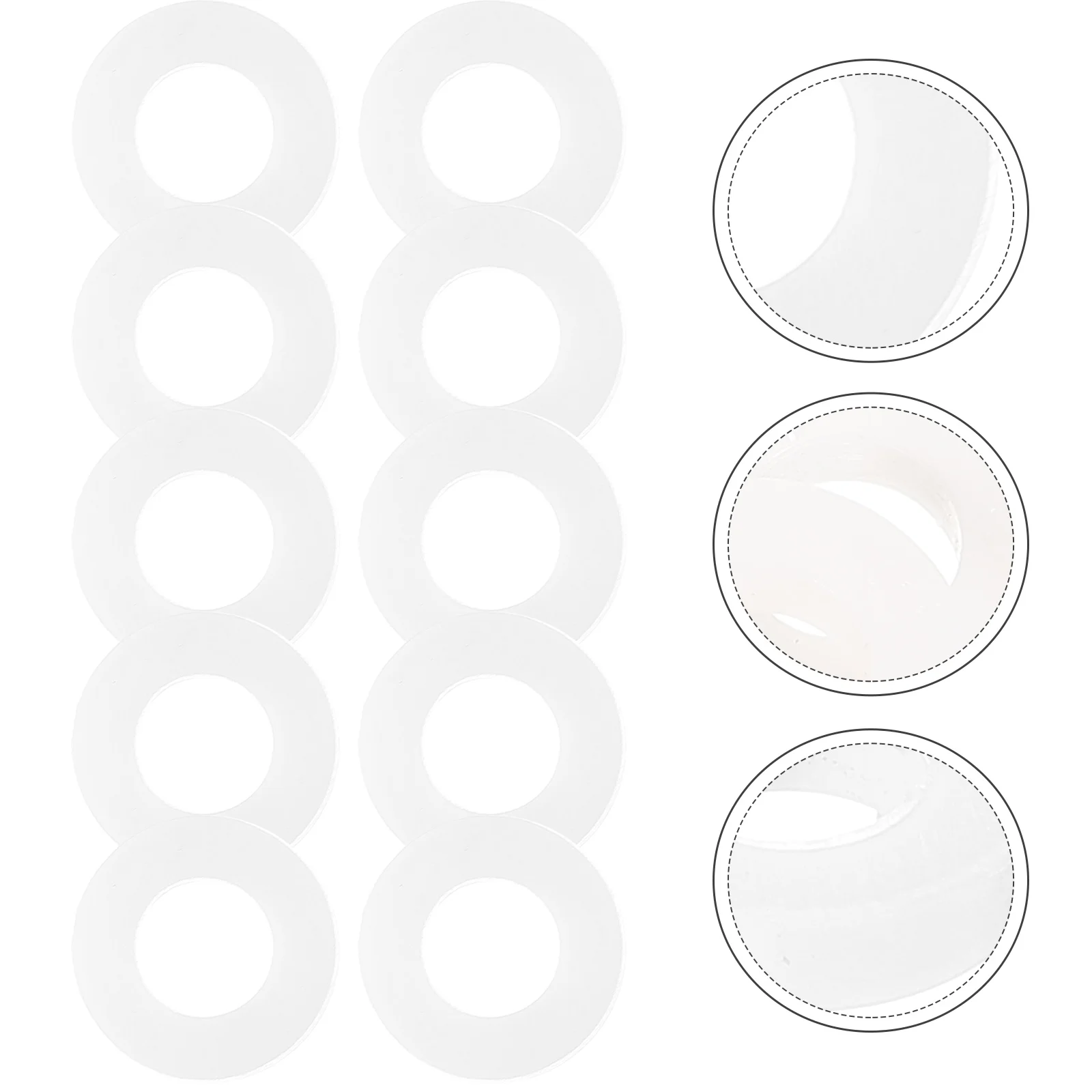 

20Pcs Drum Washers Plastic Die-Cast Replacement for Drum Set Snare Percussion Instrument Accessories Surface Protection