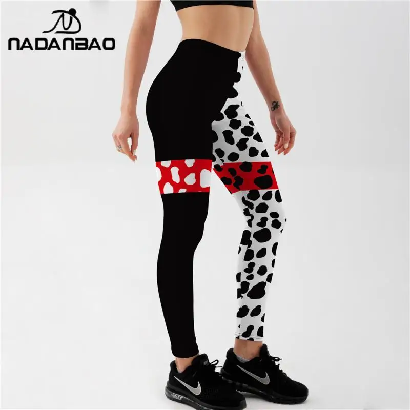 NADANBAO Yoga abbigliamento da palestra New Patchwork Leggings leopardati collant elastici pantaloni sportivi a vita alta pantaloni Casual femminili