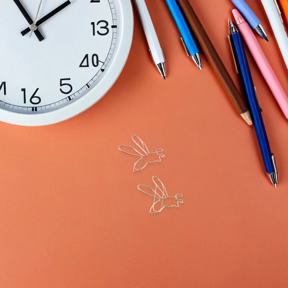 36Pcs Cartoon Bee Clips Mini Paperclips for Office School Use Functional and Stylish Document Holders Colorful Design