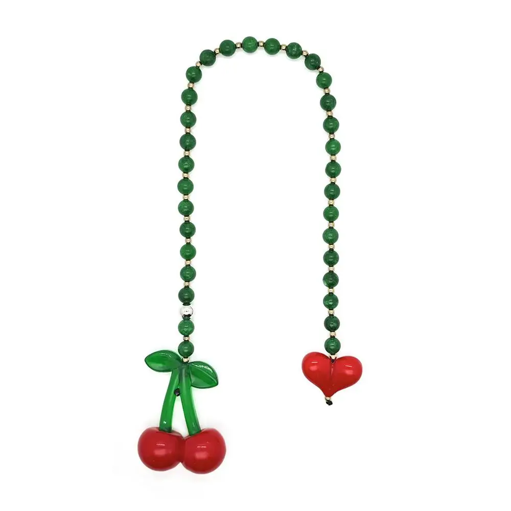 

Cherry Handbag Charms Handmade Beaded Keyring Vintage Bag Jewelry 2025 Beads Chains Bag Pendant Fashion Lady Jewelry Keychains