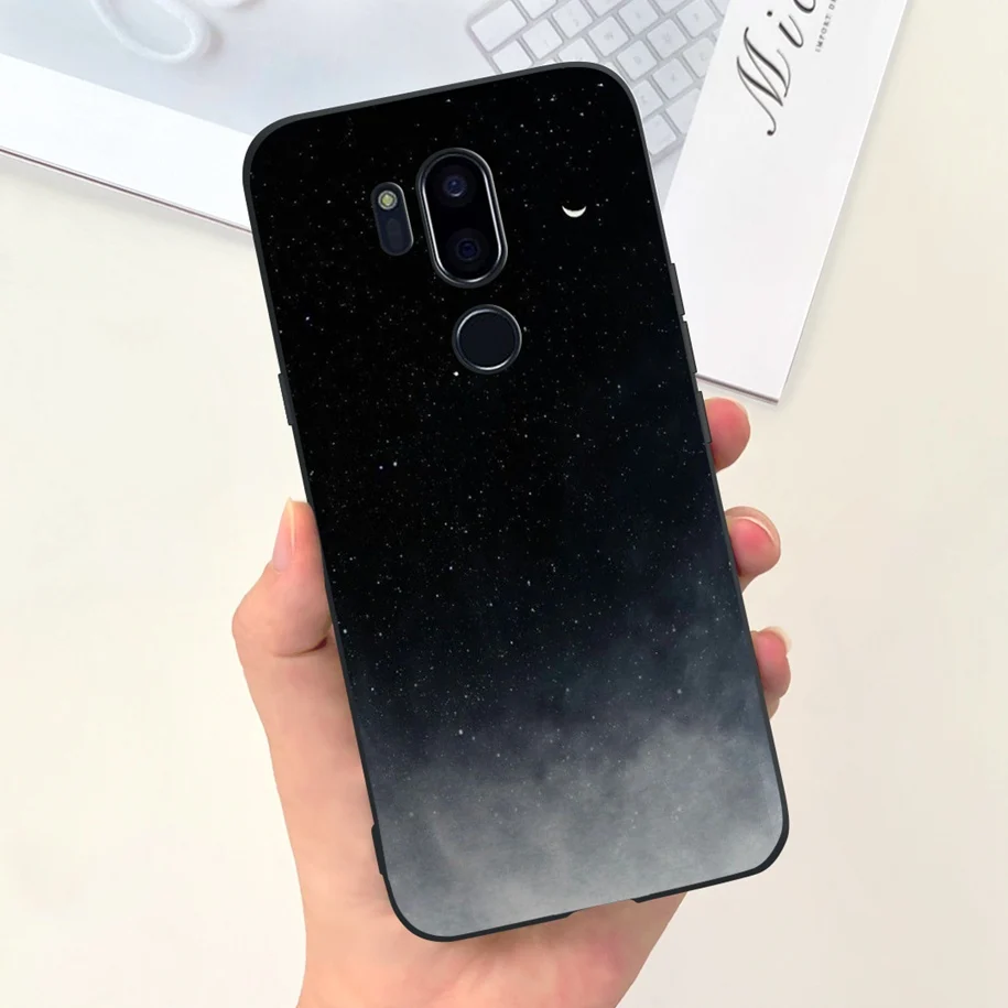 LG G7 ThinQ LM-G710N LM-G710 휴대폰 실리콘 케이스, 인기있는 나비 레오파드 소프트 펀다, LG G7 플러스 G7 + 보호대