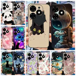 For Tecno Spark Go 2024 Case BG6 Luxury Astronaut Cartoon Painted Cover 6.6'' Soft Silicone Cases For Tecno Spark Go 2024 Fundas