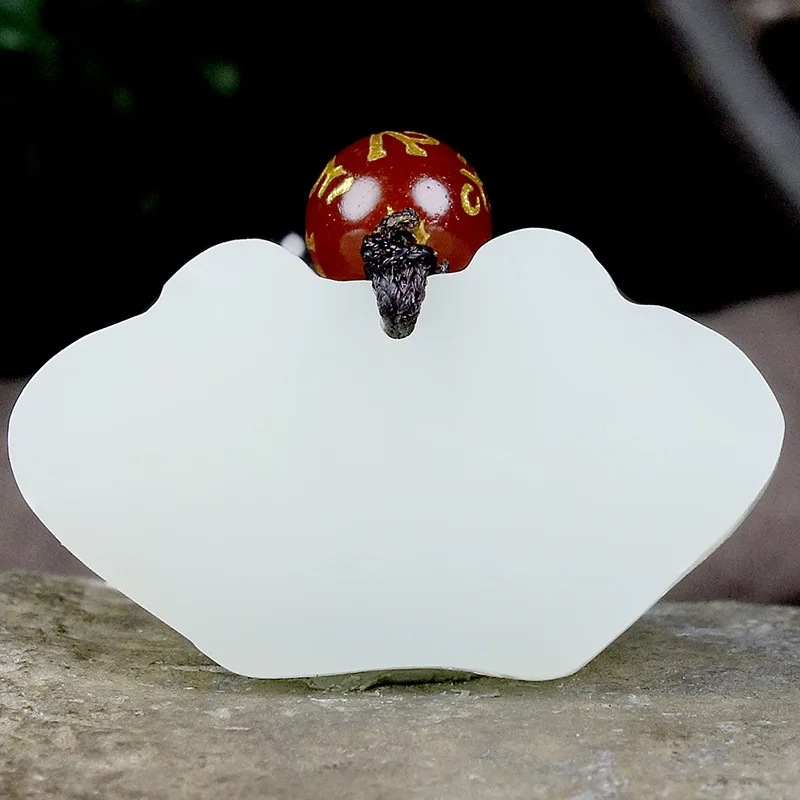 Pendant, Hotan White Jade Longevity And Wealth , Ruyi Lock