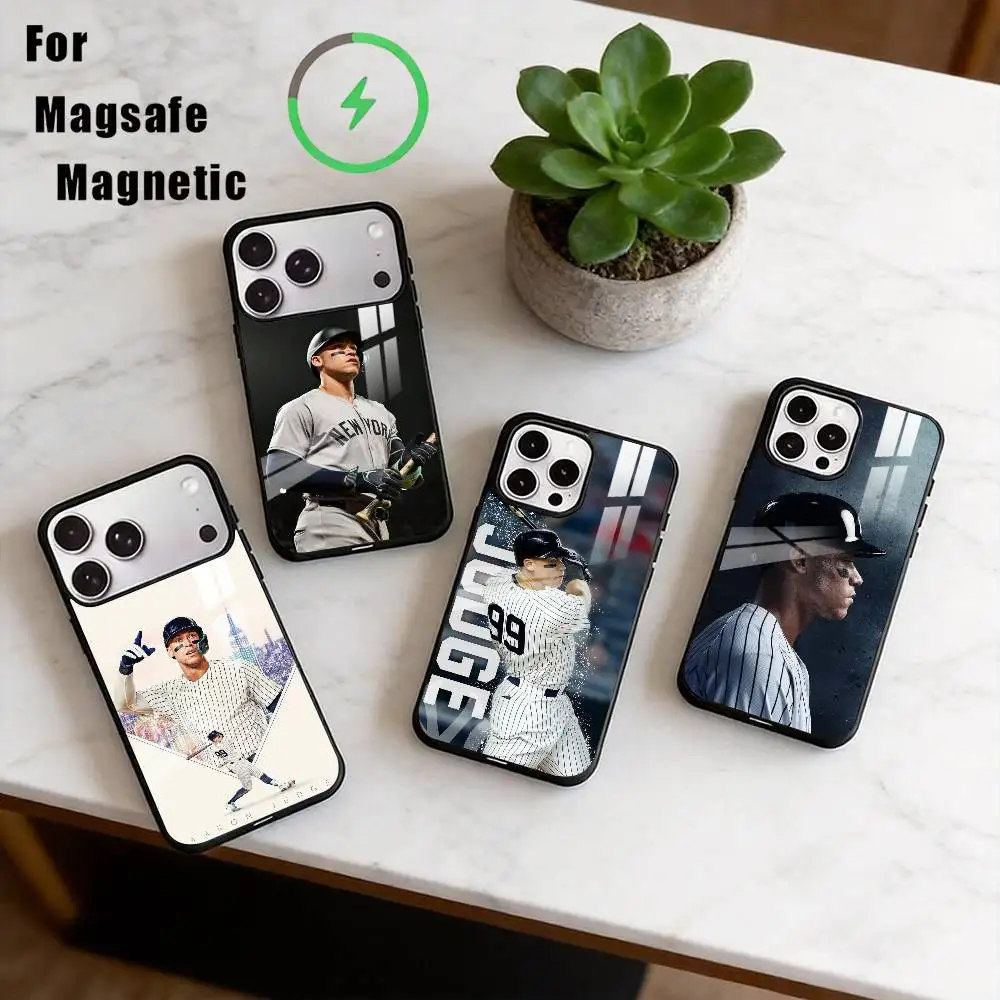 

A-Aaron Judge Phone Case For iPhone17,16,15,14,13,12,11 Plus,Pro Magnetic For Magsafe Wireless Charging