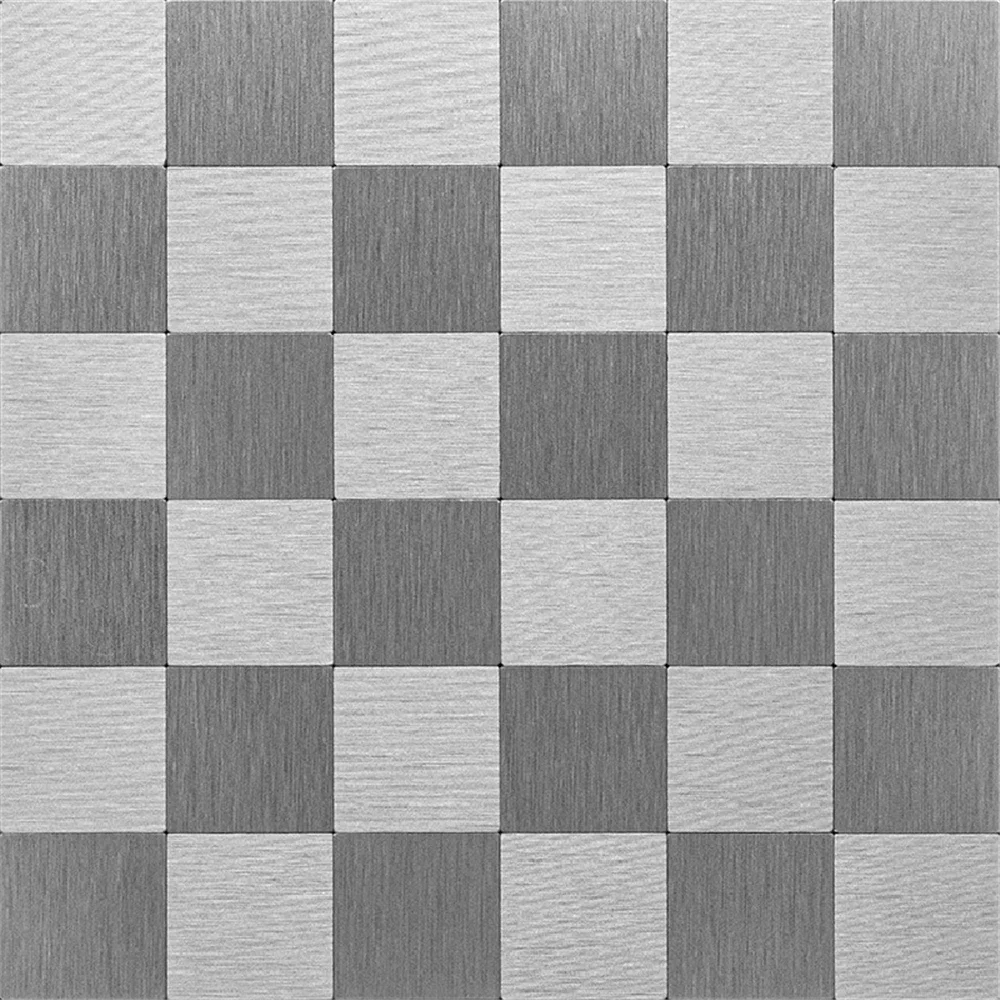 فسيفساء ذاتية اللصق معدن الألومنيوم والبلاستيك لوحة مقاومة للحريق مقاوم للماء المطبخ غرفة المعيشة مطعم حائط الخلفية بلاط #4