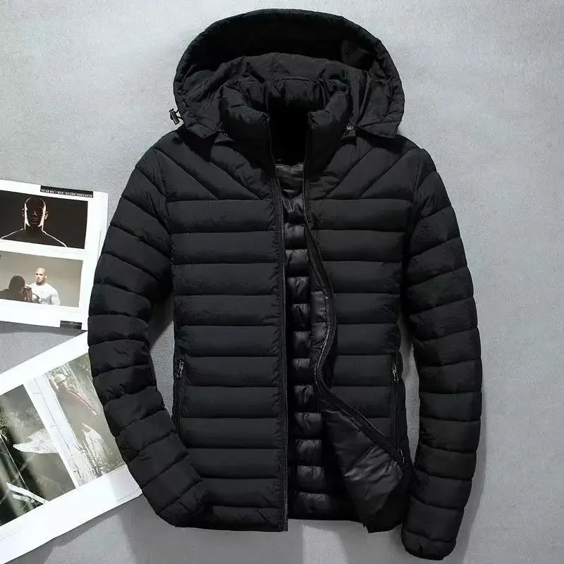 Men\'s Down Jacket Short Male Padded Coats Lightweight Puffer Padding Cheap Parkas Clothes Modern Offers Chic Elegant Casual Hot