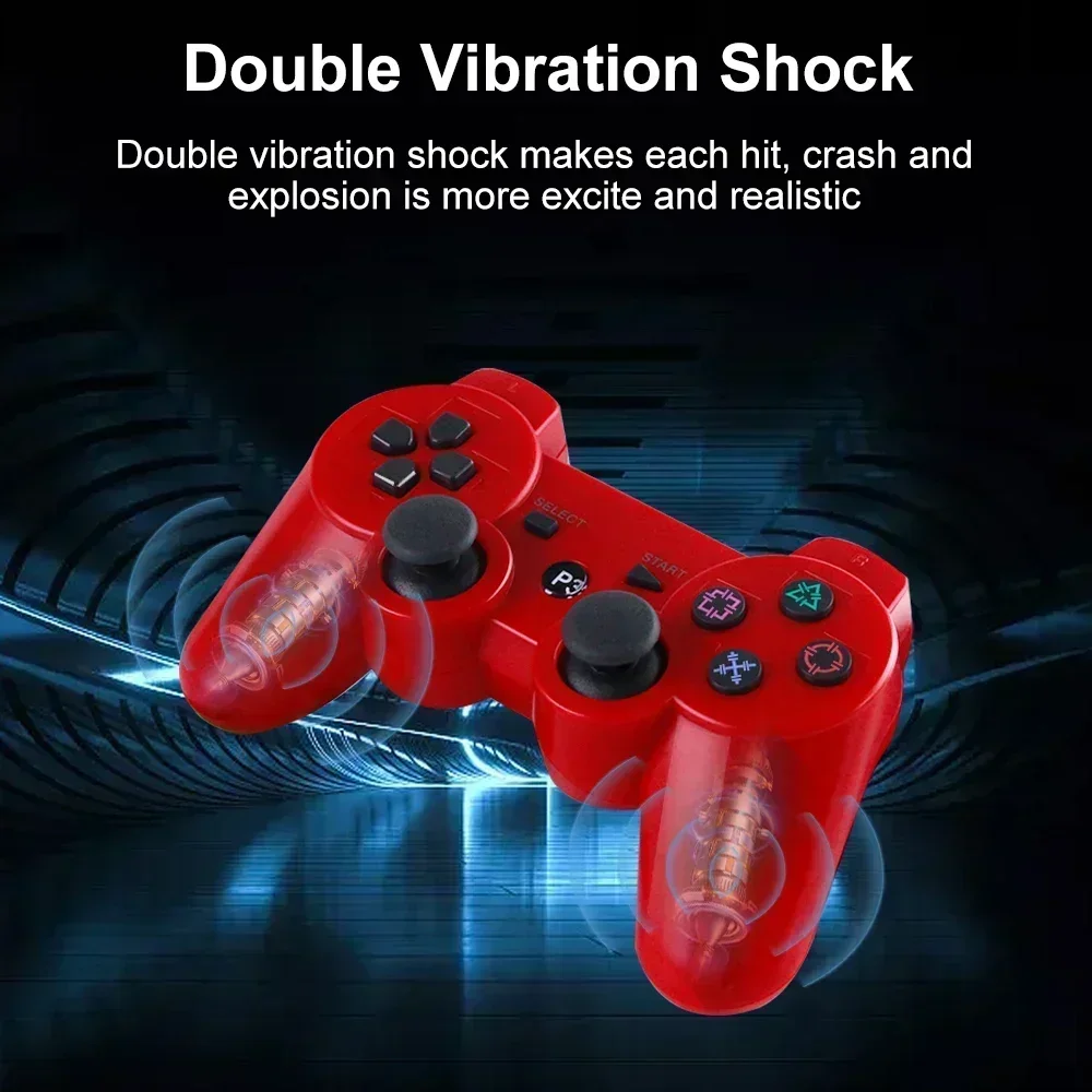 Gamepad Wireless Bluetooth Joystick Controller Compatible With Play Station 3 PC Smooth Operation Durable For Daily Home Users