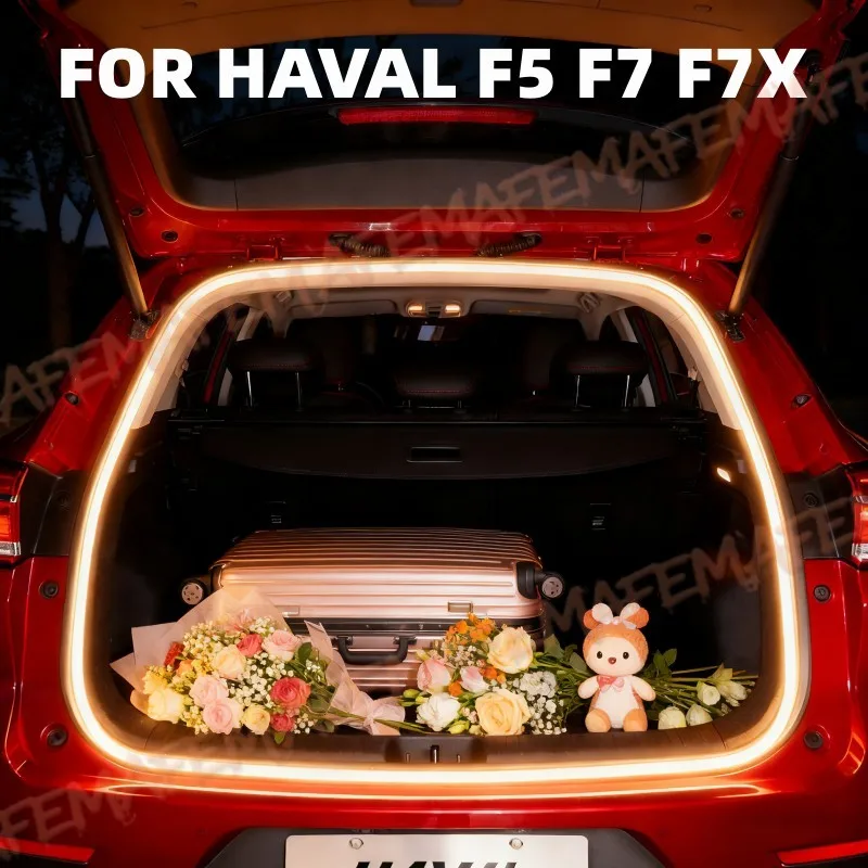 FOR HAVAL F5 F7 F7X Trunk Light Atmosphere Lights Modification Light Rear Trunk LED Light Bar White warm white