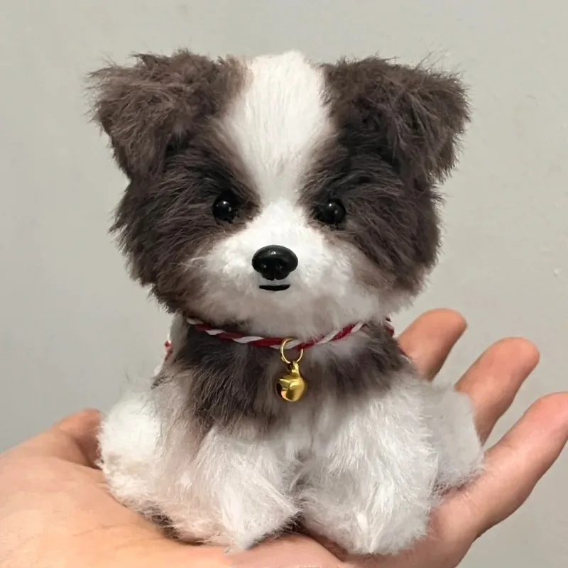 

Очаровательная игрушка для щенка ручной работы - пушистый кроличий мех из синели, плотная и плотная кукла для детей, подарок для любителей собак