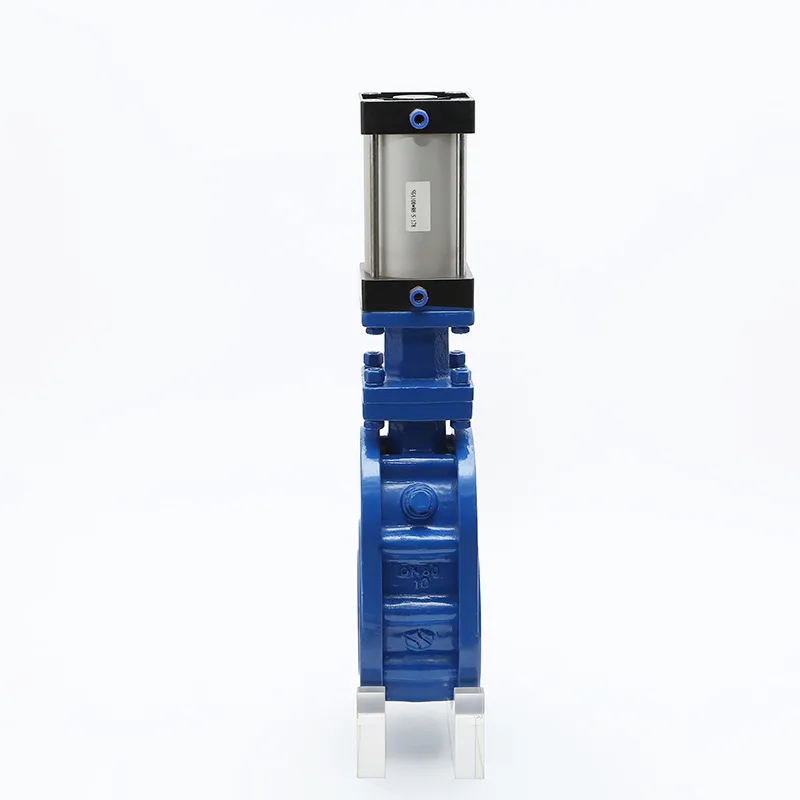 Ceramic pneumatic double gate valve Z674TC wear-resistant clip-on dry ash dust slag discharge valve double dust special