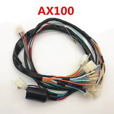 Motorcycle Electrical Wiring Harness Wire Cable Line for Suzuki Haojue Qinqi Jincheng AX100 A100 1X1000 100cc JC100 HJ100 Wires
