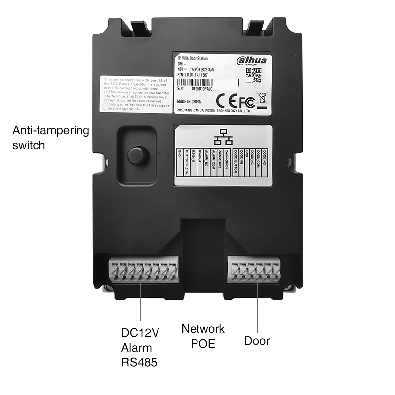 Dahua-intercomunicador Digital con videollamada para el hogar, cámara de puerta inteligente PoE, 1080P, HD, VTO2201F-P, Control de acceso