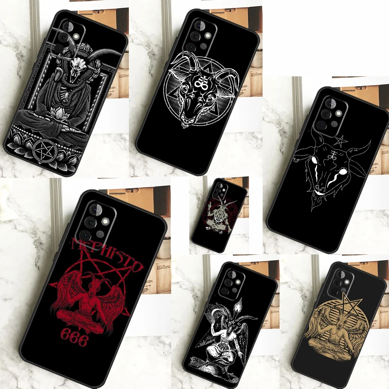 Pokrowiec na Pentagram Baphomet Satan do Samsung Galaxy A15 A25 A35 A55 A51 A71 A12 A32 A52 A13 A33 A53 A14 A34 A54