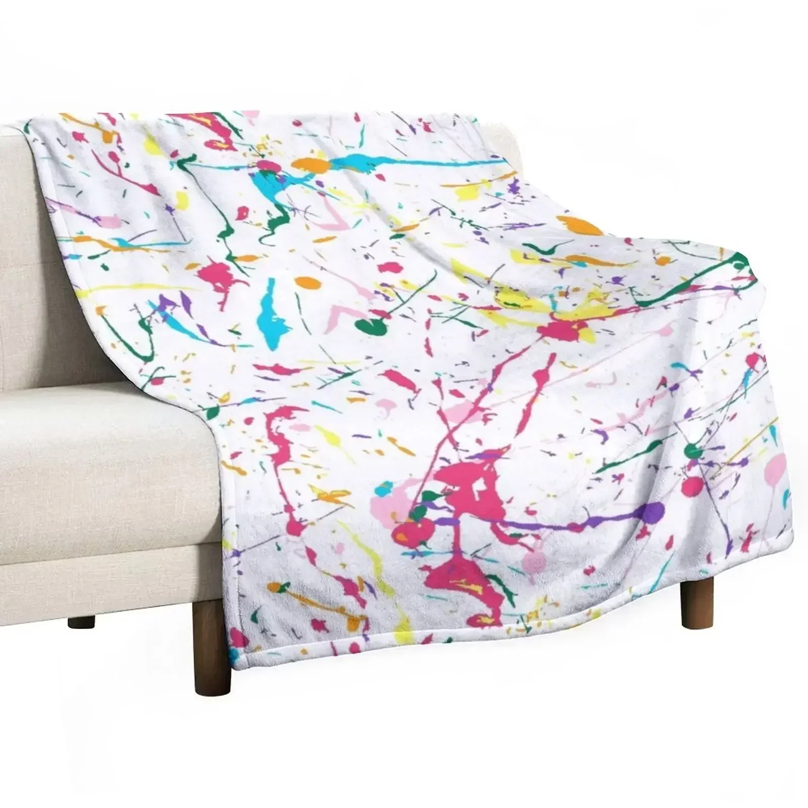 Paint Splatter Throw Blanket Bed Thermals For Travel Furry Blankets