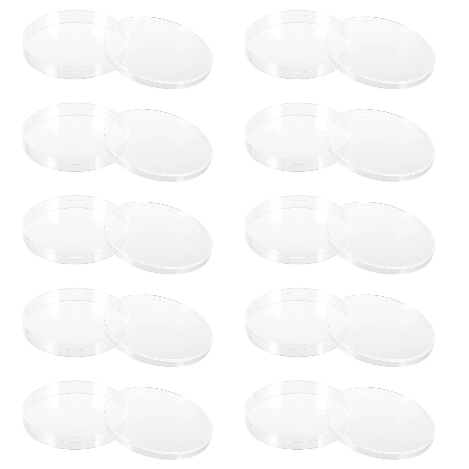 

20 Pcs Petri Dish Dishes with Lids Culture for Yeast Laboratory Plastic Transparent