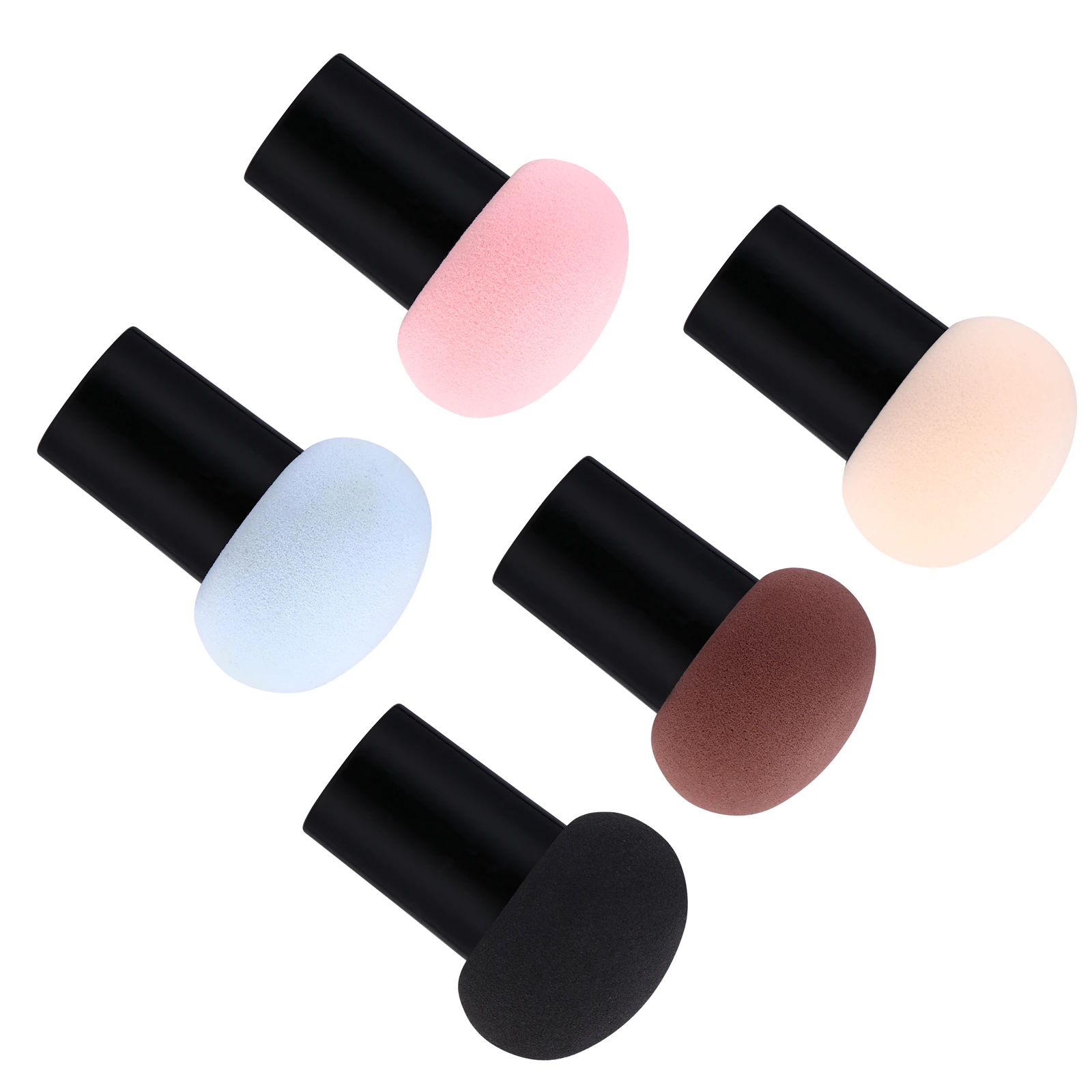 5pcs Mushroom Shape Makeup Powder Puff Premium Material For Face Application Soft Applicator For Salon Home Travel Use Makeup