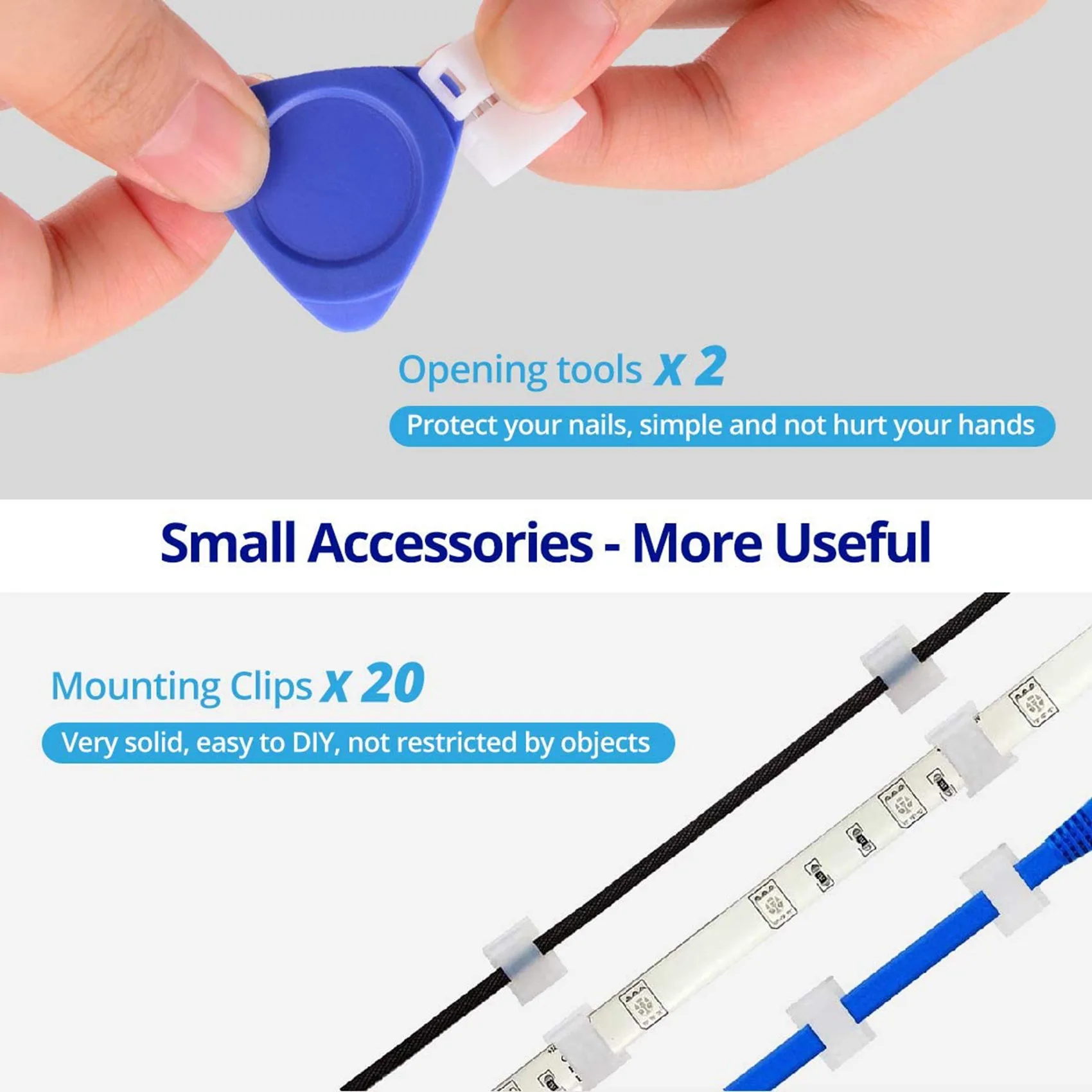 AB42-2 Set LED Light Strip Connectors 4 Pin RGB LED Lights Connectors,Gapless Connectors,L Shape Connectors