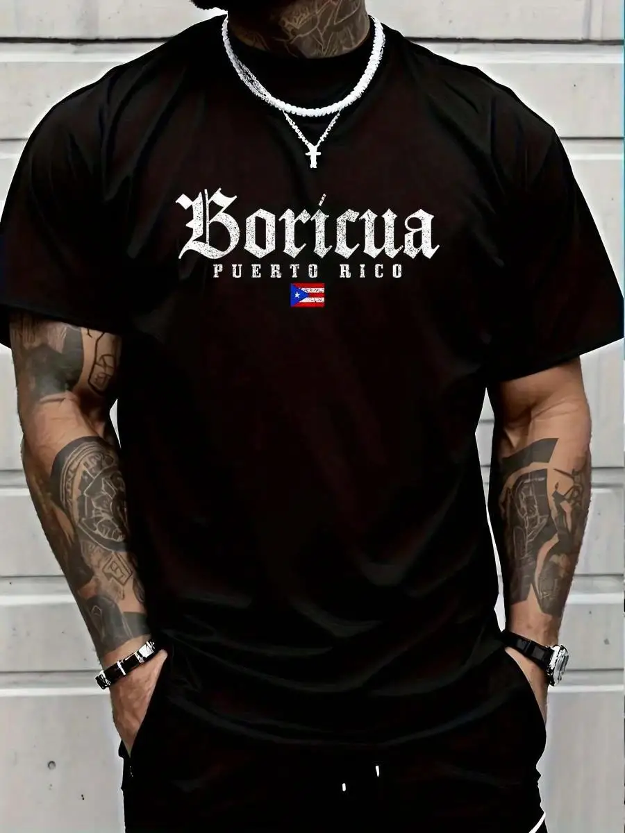 100_ Cotton Puerto Rico Boricua Vintage Puerto Rican Flag Pride T-Shirt Women s Men Graphic Tee