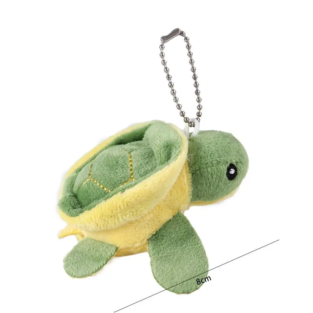 Porte-clés en forme de tortue de mer, animal mignon, dessin animé, pendentif, décoratif, doux, en peluche, jouet, voiture, sac