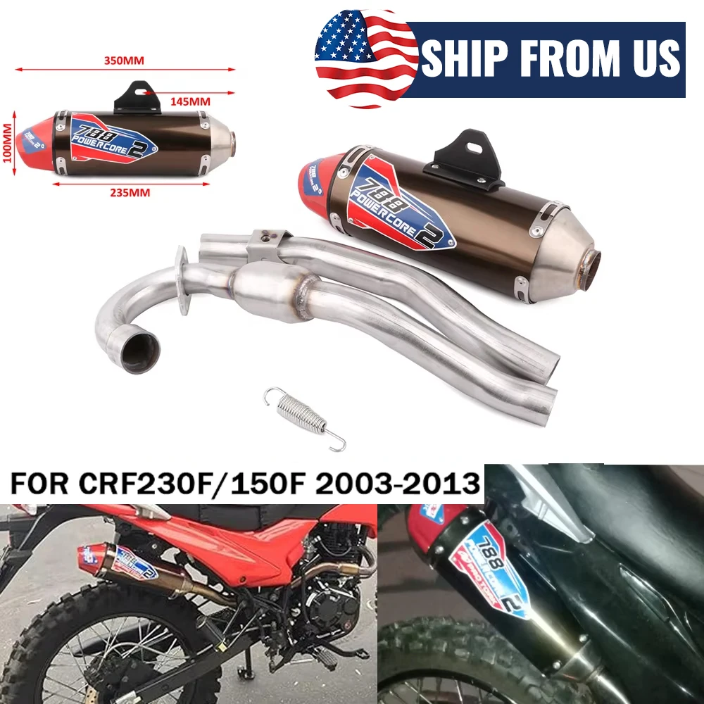 

Middle&Rear Exhaust Muffler Pipe pipes For Honda CRF230F/150F 2003 2004 2005 2006-2013 Off-road Electric Dirt Bike Motorcycle