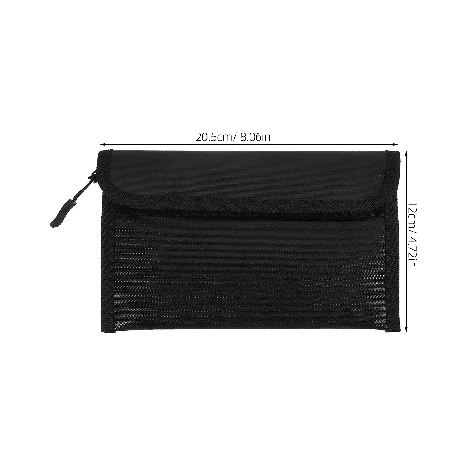 Waterproof Fireproof Document Bag Silicone Fiber Large Capacity Receipt Container Multipurpose Zipper Pouch File