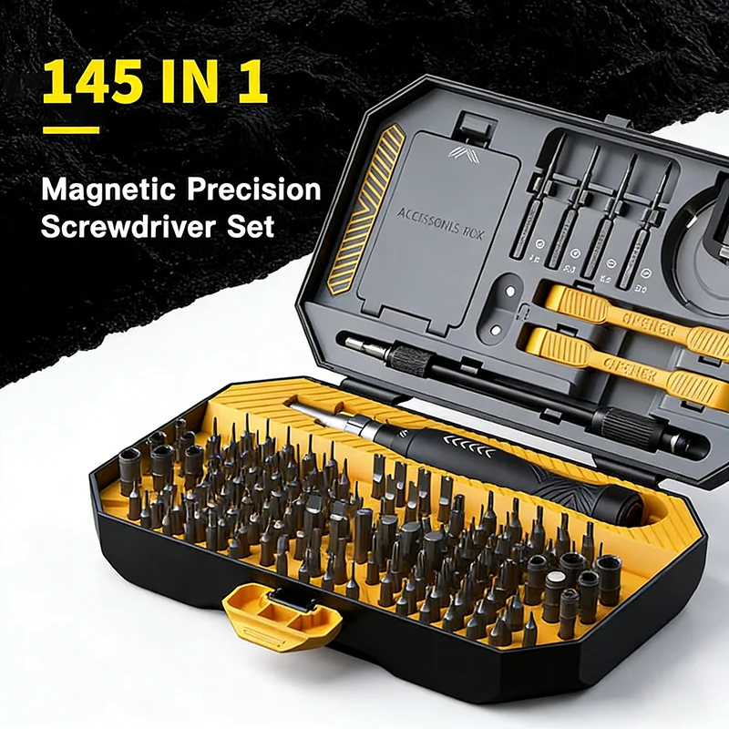 

145 in 1 Precision Screwdriver Set Professional Electronics Repair Hand Tool kit with 132 Bits Magnetic Driver Kit Magnetic Bits