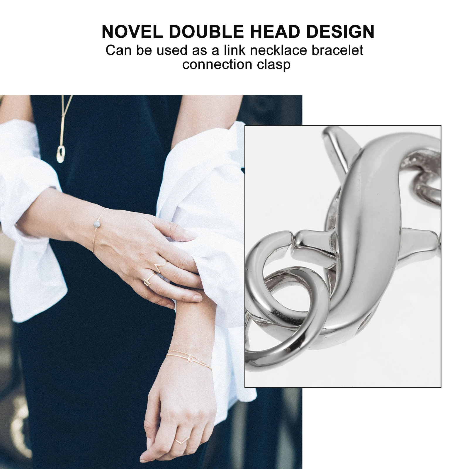 

5pcs Metal Lobster Claw Clasp Durable for Bracelets Necklaces DIY Jewelry Accessories Connector Fittings Bright Color Unique