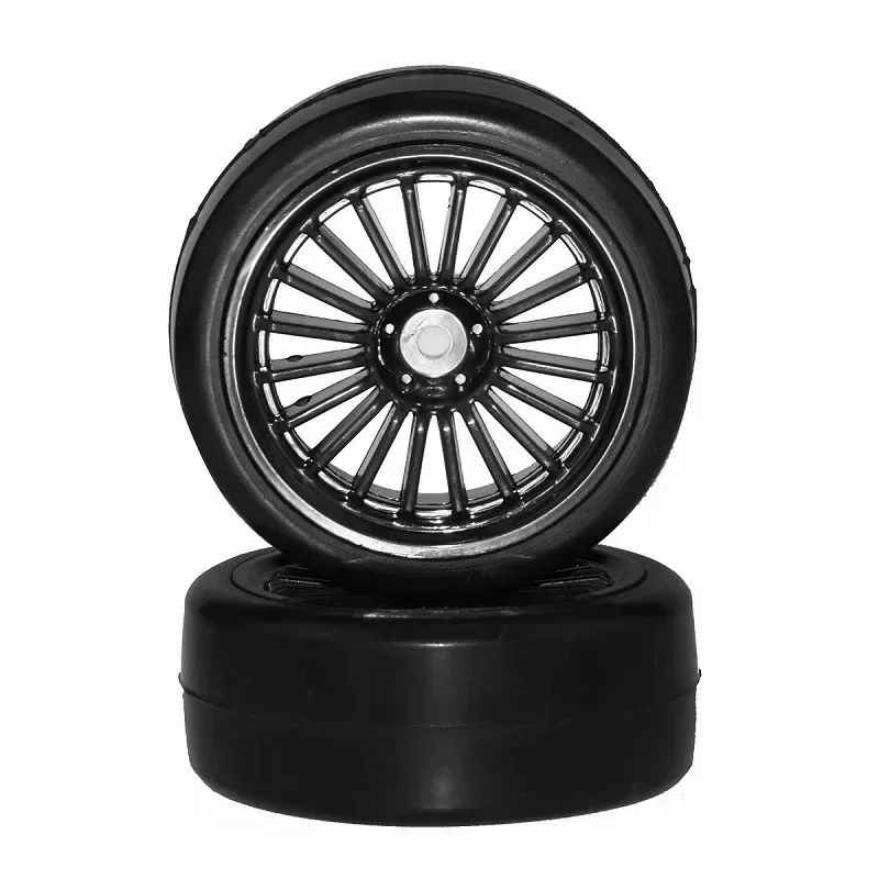 4個/2個 26mm ラバーRCタイヤ＆ホイールリム 六角12 1/10スケール HSP HPI Sprint 2 ドリフト RS4 オンロード 4WD用