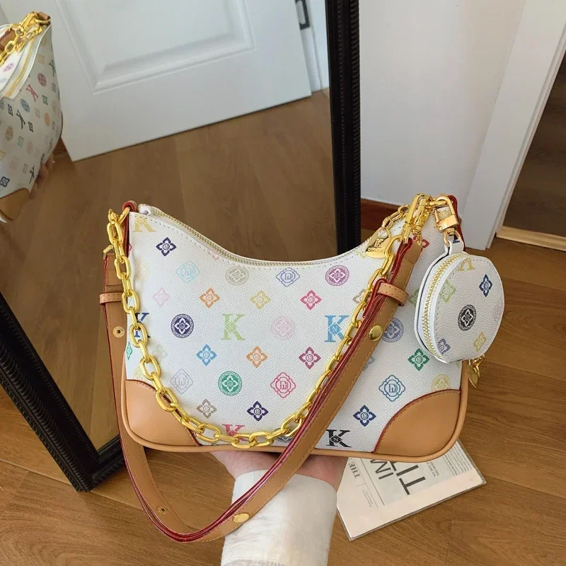 

​​2025 Monogram Color-Block Tote Bag, Convertible Underarm Shoulder Purse for Women, Designer-Inspired Day to Night Carryall​