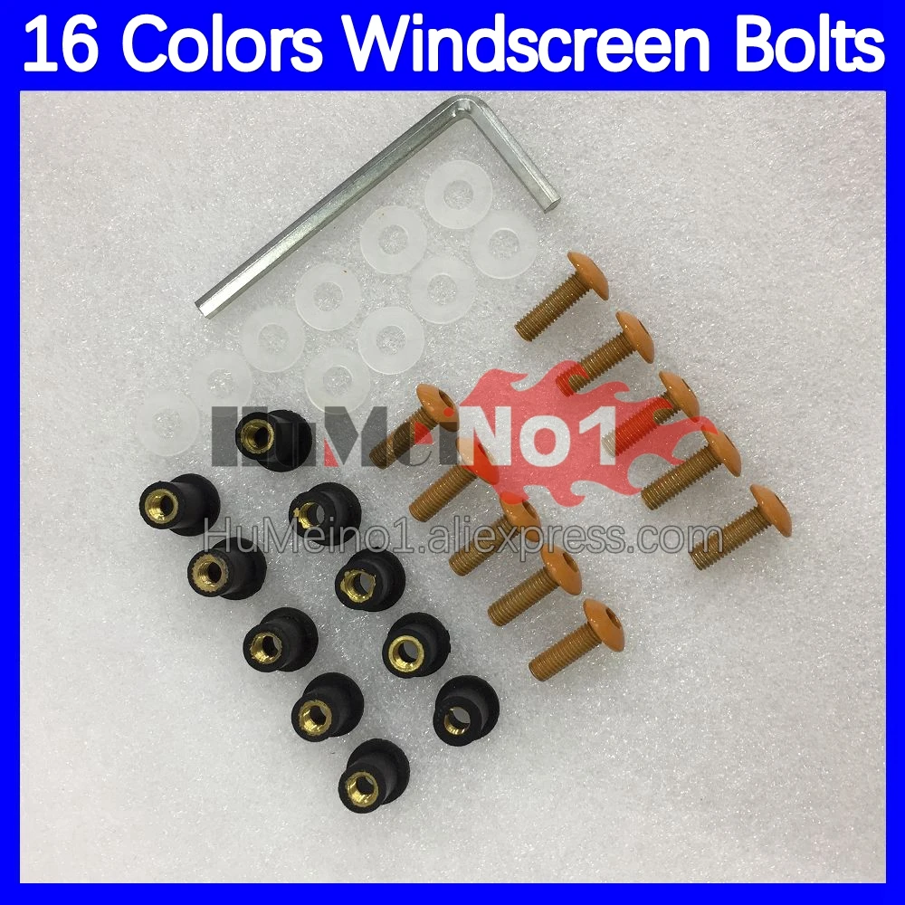 31pcs Motorcycle Windscreen Bolts For SUZUKI SAPC VJ22 RGV-250 RGV250 RGVT250 1990 1991 1992 93 94 95 96 Windshield Screws Nuts