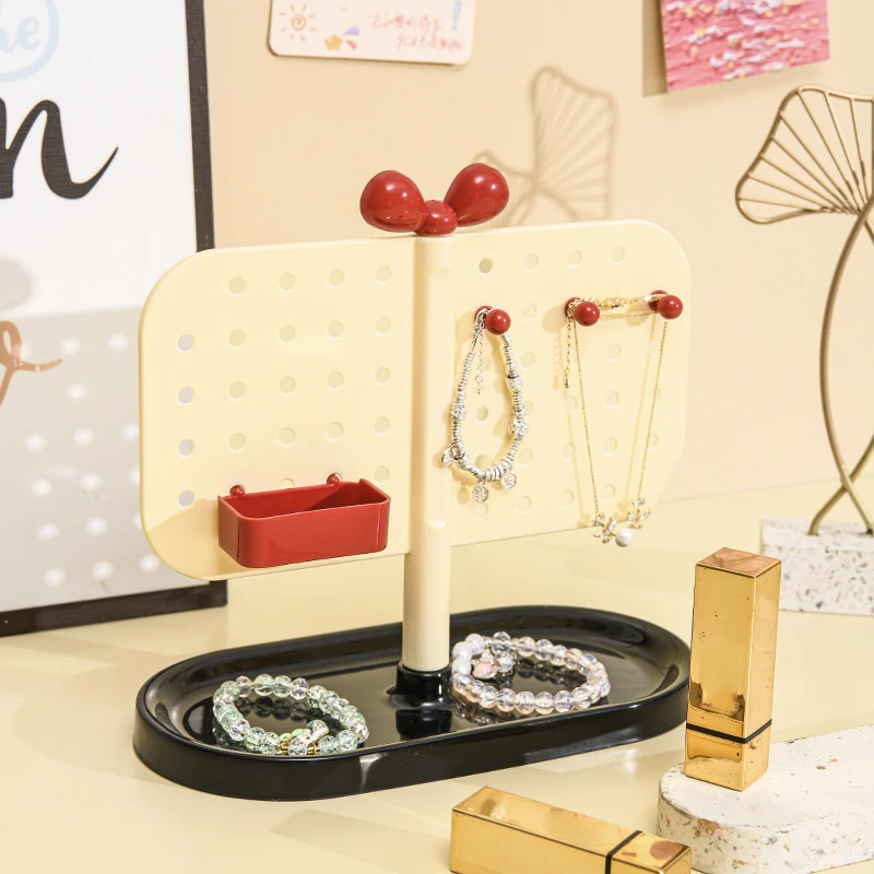 رف تخزين بسيط من بيجبورد لتخزين المفاتيح والمجوهرات والخواتم والأساور وتخزين طاولة الزينة وتخزين مستحضرات التجميل.