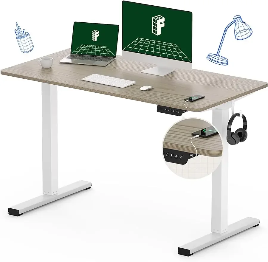 

FLEXISPOT- Adjustable Standing Desk, Quick Assembly, 48x24 Inches, Whole-Piece Desktop Ergonomic