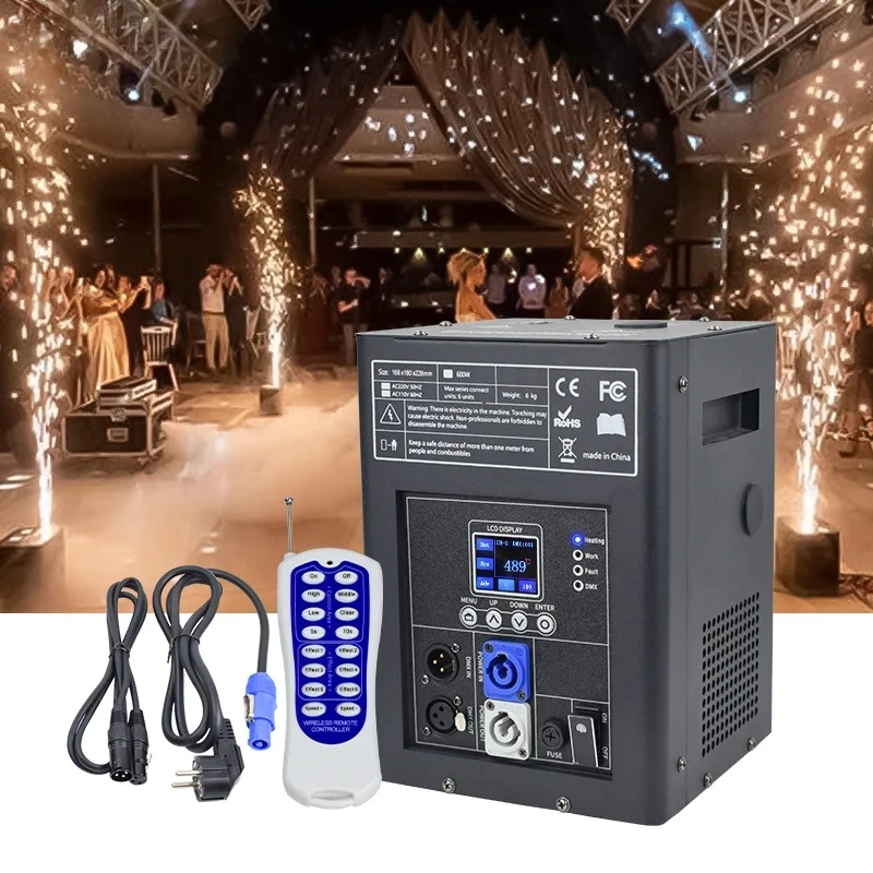 

Stage Special Effects Fire Sparkler Machine 750W Mini Cold Spark Machine Magical Special Effects 750 for Wedding Stage