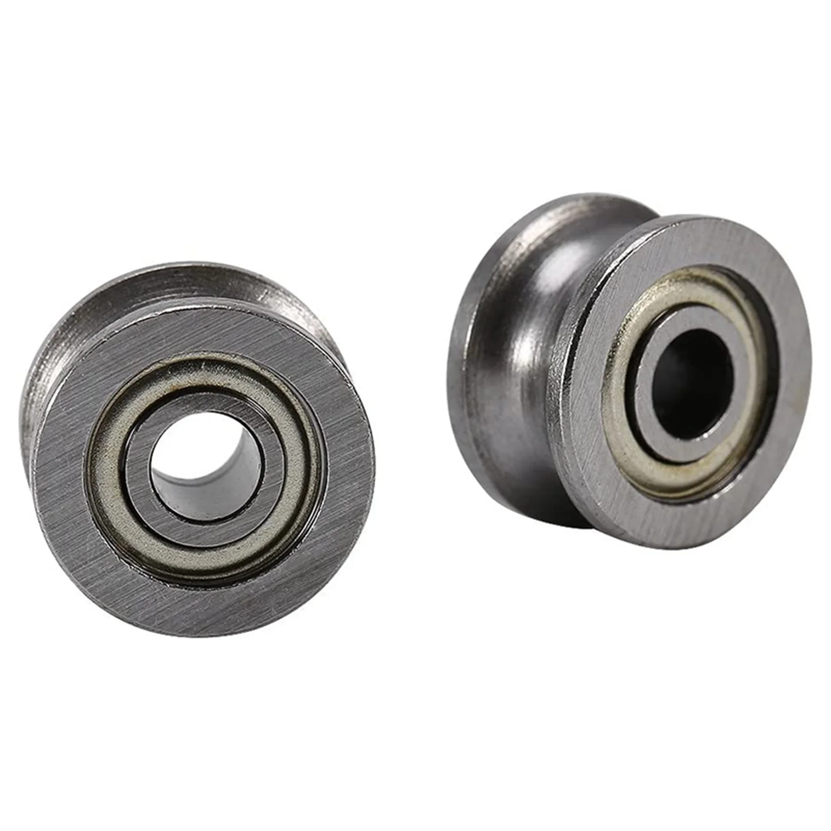 30Pcs U Groove Bearing U624ZZ Carbon Steel Durable V Groove Ball Bearing Pulley For Rail Track Linear Motion Systems-AT64