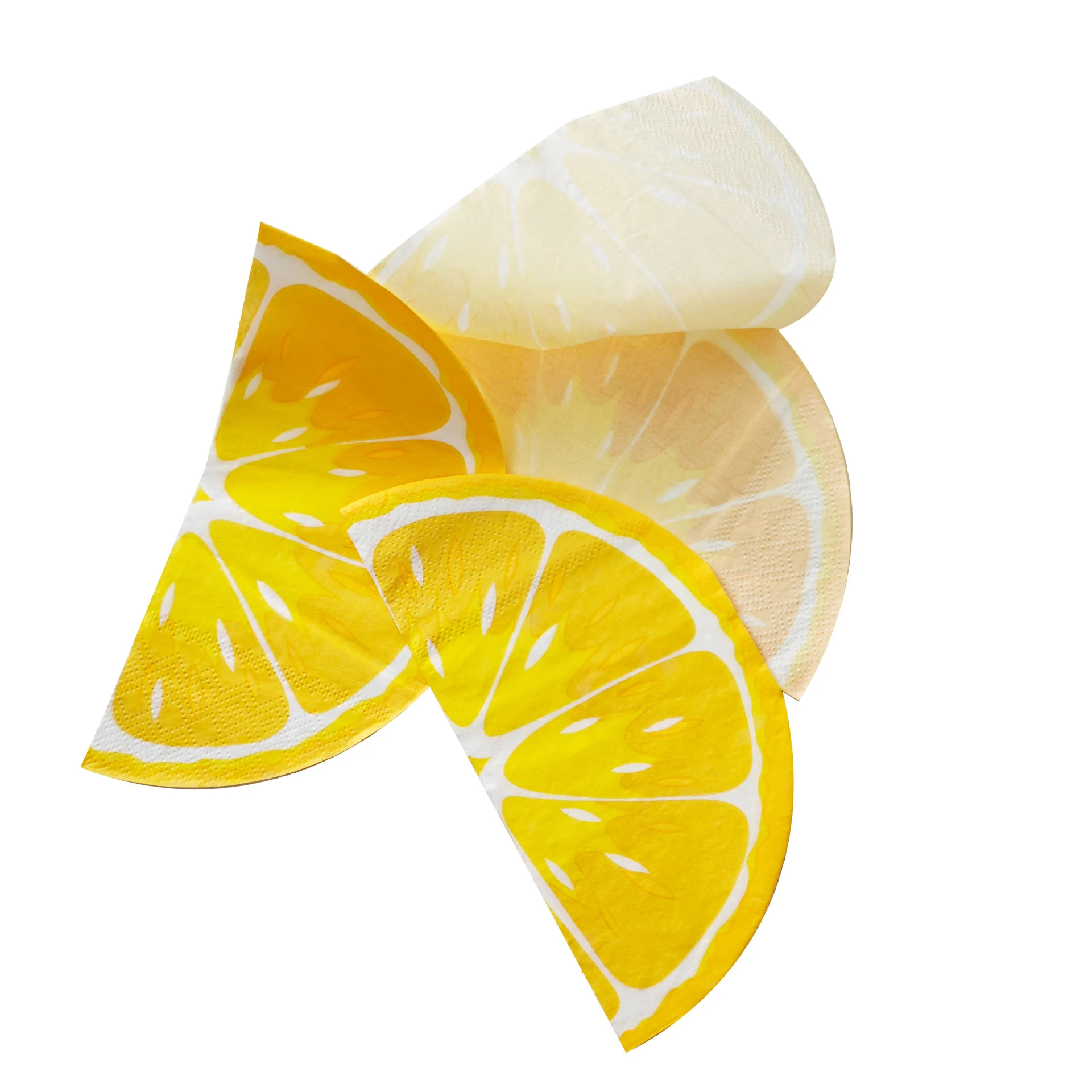 Zitronen-Papierservietten, Einweg-Cocktailservietten, orangefarbene, zitronengestreifte Papierstrohhalme, Babyparty, Kindergeburtstag, Sommerparty-Zubehör – Detail 5