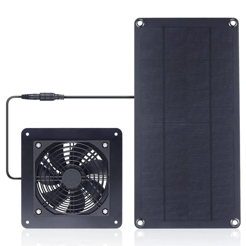

A84X-10W Solar Powered Fan,Solar Vent Exhaust Fan High Speed Air Flow Outside Kit,For Chicken Coops,Greenhouses,Sheds