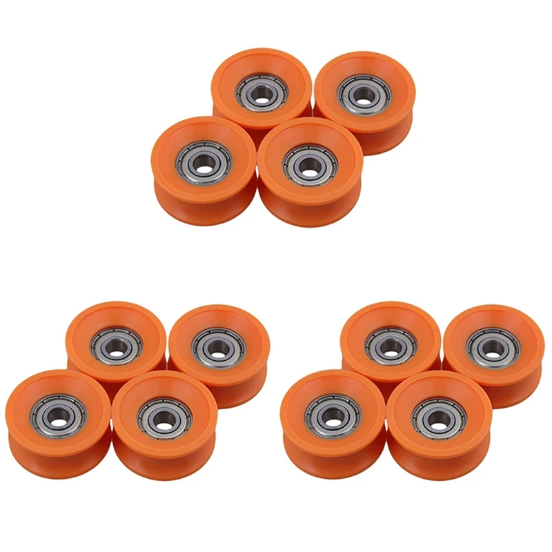 12Pcs 6X30X13mm Plastic Coated Sealed Bearings Steel 606Z Deep U Groove Guide Pulley Rail Ball Rolling Bearing Wheel