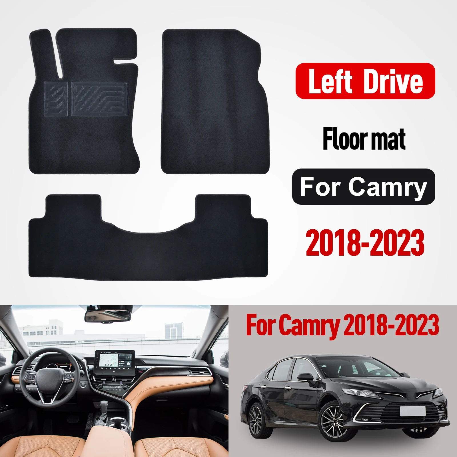 Custom car floor mat For Toyota Camry 2018 2019 2020 2021 2022 2023 Waterproof Pad Car Mats floor Covers Car Accessories view 6