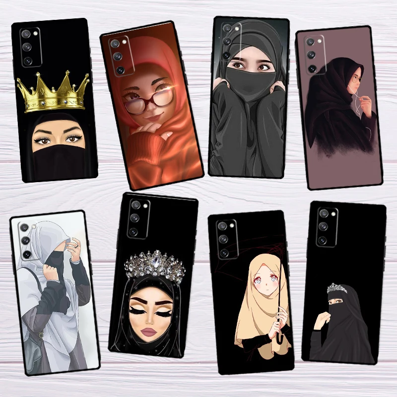 Islamic Hijab Girl Queen Case For Samsung Galaxy S23 S21 Ultra S22 Ultra Note 20 S8 S9 S10 Plus S10e S20 FE Phone Shell