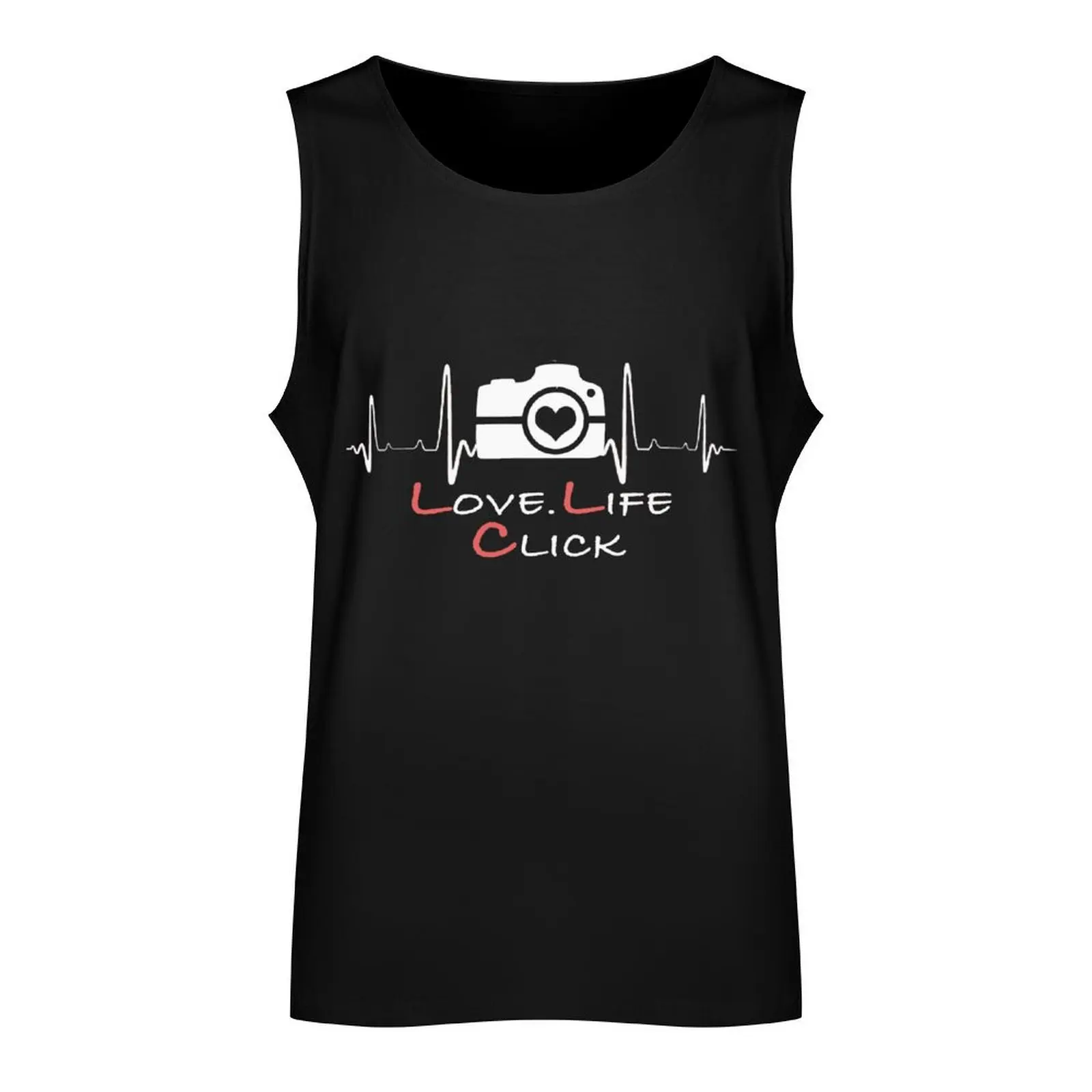 Camera Tank Top Man gym clothes Fitness men clothing gym top