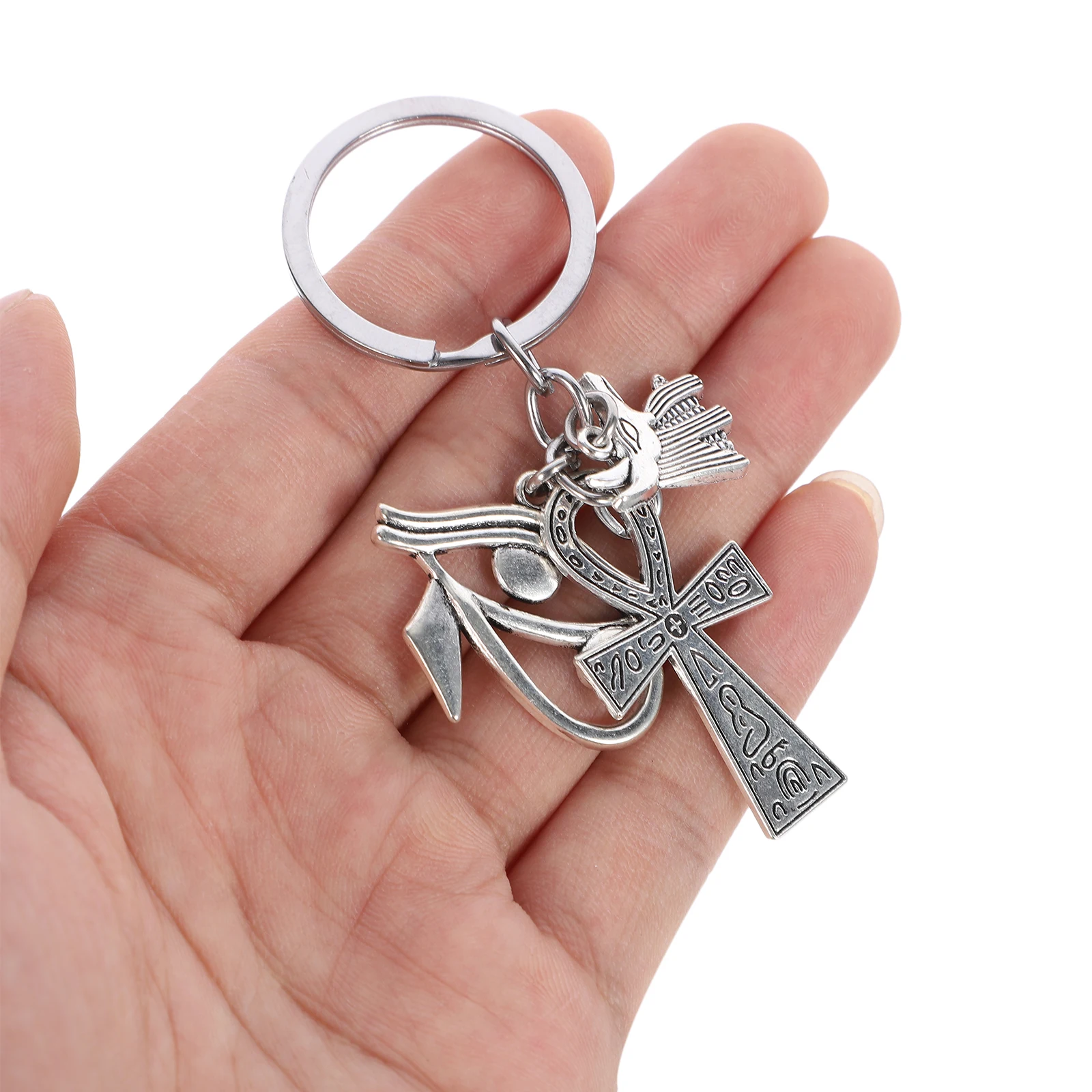 Egypt Symbol Creative Key Holder Retro Key Rings naments Rings Gift naments Durable Bag Car Accessories Decor