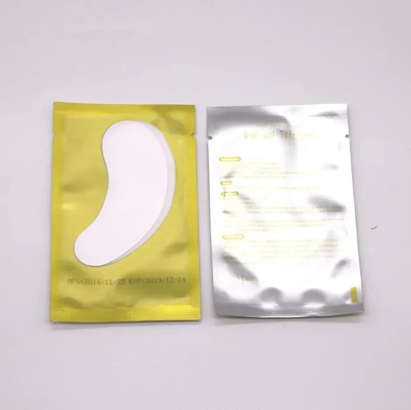 Patches de papel para a extensão dos cílios, Under Eye Pads, adesivos Wraps, ferramentas de maquiagem, novo, 50 pares por pacote