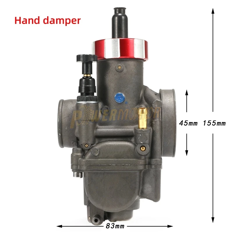 Motorcycle Carburetor PE28 28mm PE30 30mm Performance Racing Hand/Pull the Damper CNC For Moped Scooter Pit Dirt Bike ATV Quad