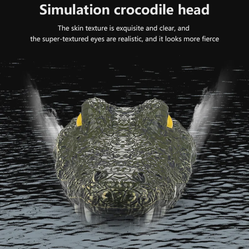 RC Speed Boat Simulation Crocodile Head 2.4G Remote Control Joke Alligator Decoy Electric Floating Summer Water Spoof Toys Gift