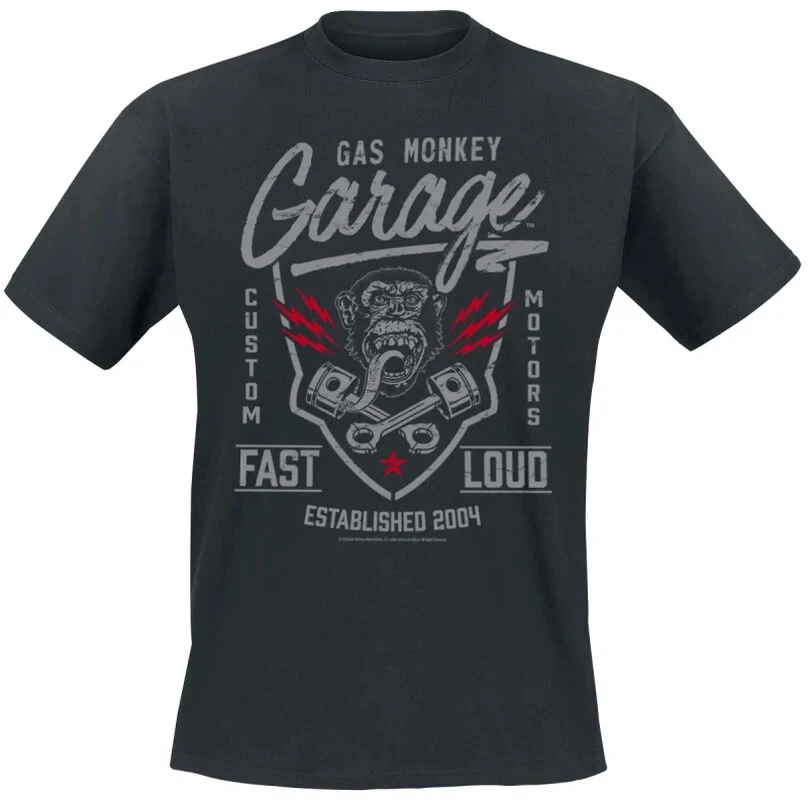 Top Gas Monkey Grafik Baumwoll-T-Shirt Unisex Sommer Kurzarm Mode Marken-T-Shirt Luxus Casual Vintage T-Shirts – Detail 6